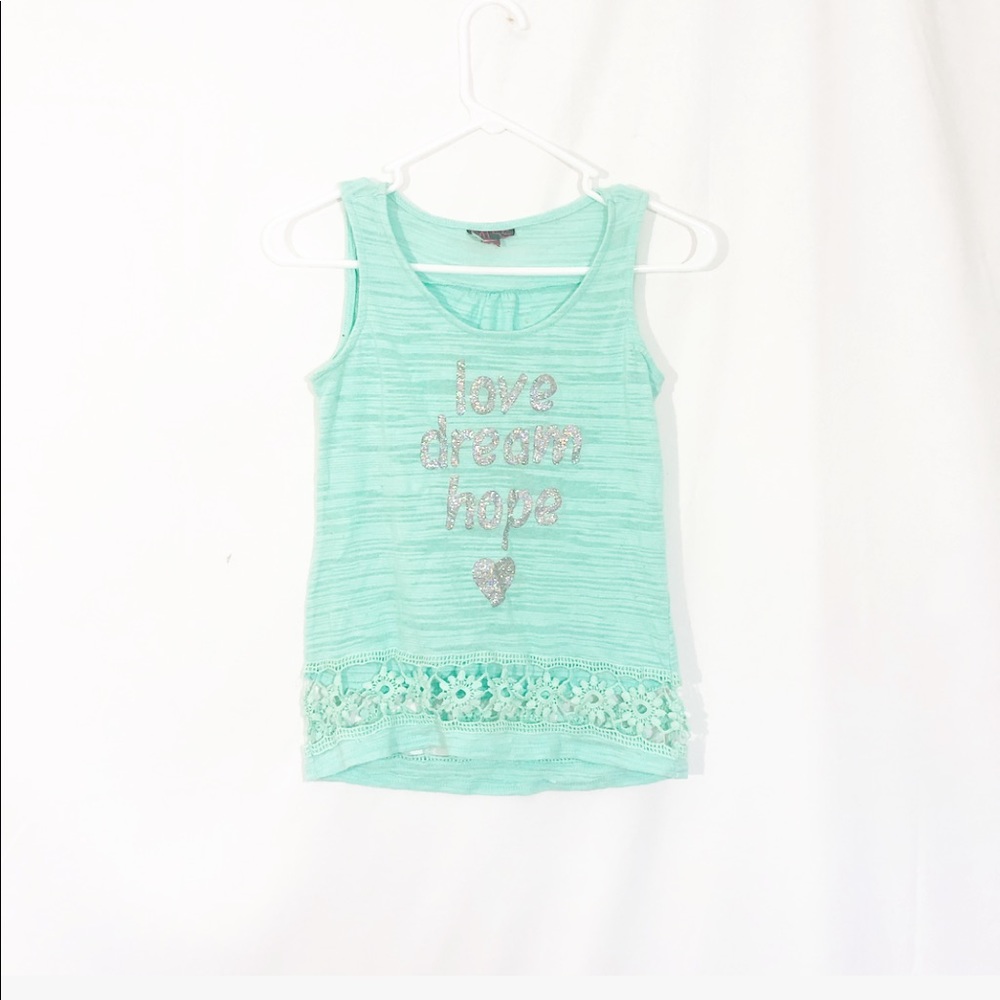 MINT GREEN CROCHETED TANK
